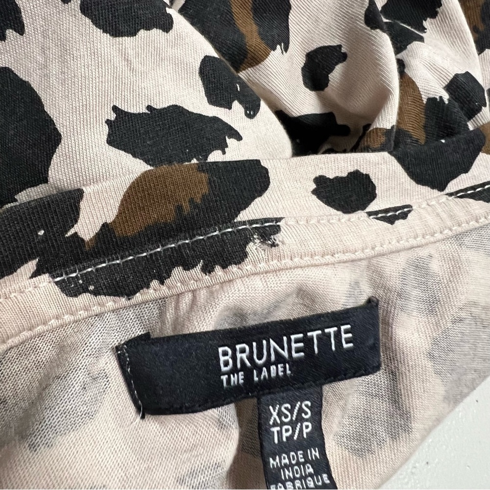 BRUNETTE THE LABEL Leopard Tee Dress Tan - Picture 6 of 11